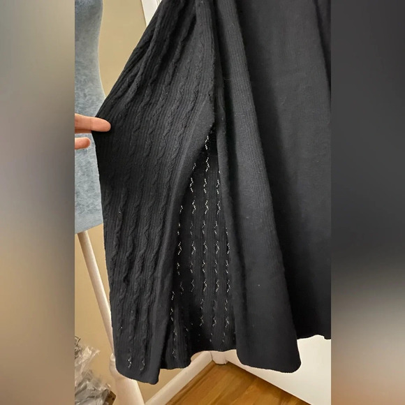 NWT Paige Black Pointelle Knit Sleeveless Midi Dress Size Medium - Picture 8 of 11